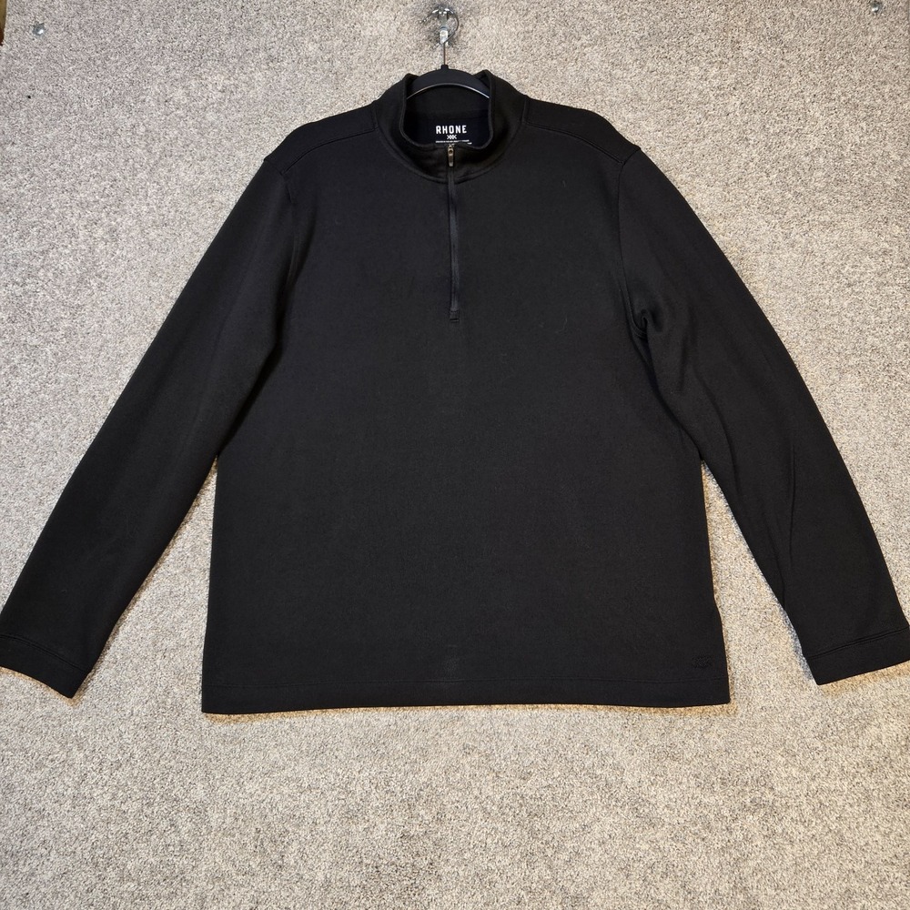 Rhone Commuter Pullover Sweater 1/4 Zip Mens XL black